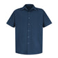 Men's Gripper-Front Short-Sleeve Pocketless Work Shirt - SP26 - Navy
