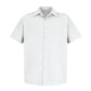Men's Gripper-Front Short-Sleeve Pocketless Work Shirt - SP26 - White