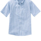 Men's Short Sleeve Executive Oxford Dress Shirt - SR60 - Blue/White Stripe