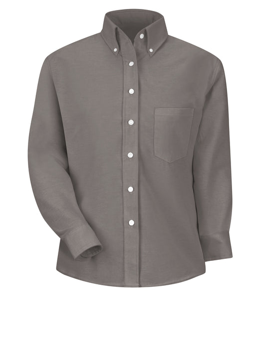 Women's Long Sleeve Executive Oxford Dress Shirt - SR71 - Grey