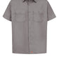 Men's Short Sleeve Utility Uniform Shirt - ST62 - Silver