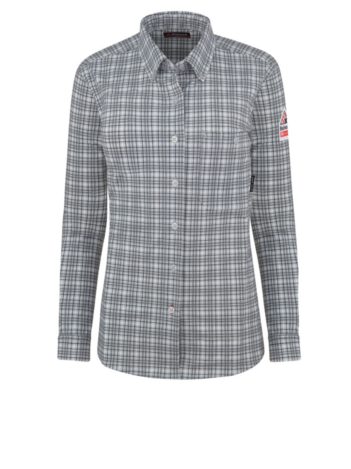 Women's Flame-Resistant Flex Knit Button Down Shirt - STG3 - Charcoal