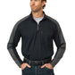Men's 1/4 Zip Flex Knit Jersey - STZ2 - Black