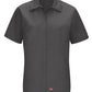 Women's Short Sleeve Mimix Work Shirt - SX21 - Charcoal