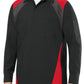 Men's Long Sleeve Tri-Color Shop Shirt - SY18 - Black/Red