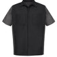 Men's Short Sleeve Two-Tone Crew Shirt - SY20 - Black/Charcoal