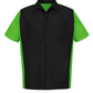 Men's Short Sleeve Two-Tone Crew Shirt - SY20 - Black/Lime