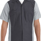 Men's Short Sleeve Two-Tone Crew Shirt - SY20 - Charcoal/Grey