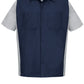 Men's Short Sleeve Two-Tone Crew Shirt - SY20 - Navy/Grey