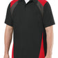 Men's Short Sleeve Tri-Color Shop Shirt - SY28 - Black/Red