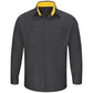 Men's Long Sleeve Performance Plus Shop Shirt - SY32 - Charcoal / Yellow