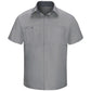 Men's Short Sleeve Performance Plus Shop Shirt - SY42 - Light Grey/Charcoal Mesh