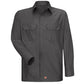Men's Long Sleeve Solid Rip Stop Shirt - SY50 - Charcoal