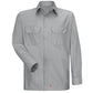 Men's Long Sleeve Solid Rip Stop Shirt - SY50 - Grey