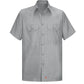 Men's Short Sleeve Solid Rip Stop Shirt - SY60 - Grey