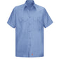 Men's Short Sleeve Solid Rip Stop Shirt - SY60 - Light Blue