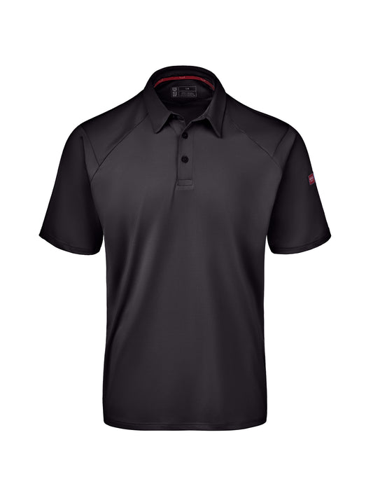 Men's Pocketless Cooling Stretch Jersey Polo - TCM2 - Black