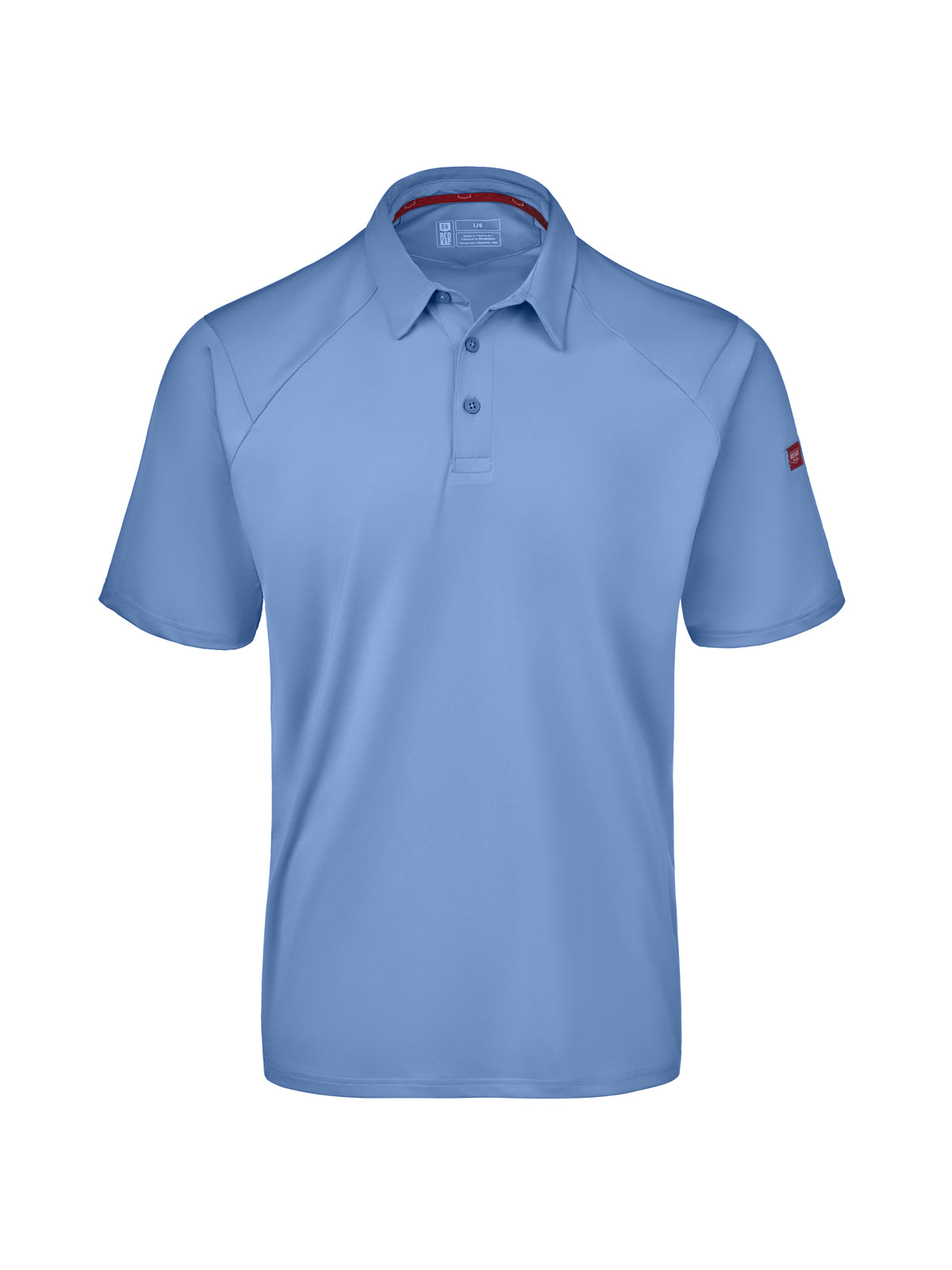 Men's Pocketless Cooling Stretch Jersey Polo - TCM2 - Medium Blue