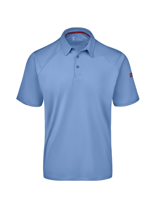 Men's Pocketless Cooling Stretch Jersey Polo - TCM2 - Medium Blue