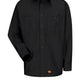 Men's Long Sleeve Black Canvas Workshirt - WS10 - Black