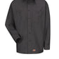 Men's Long Sleeve Black Canvas Workshirt - WS10 - Charcoal
