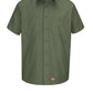 Men's Canvas Short-Sleeve Work Shirt - WS20 - Olive Green
