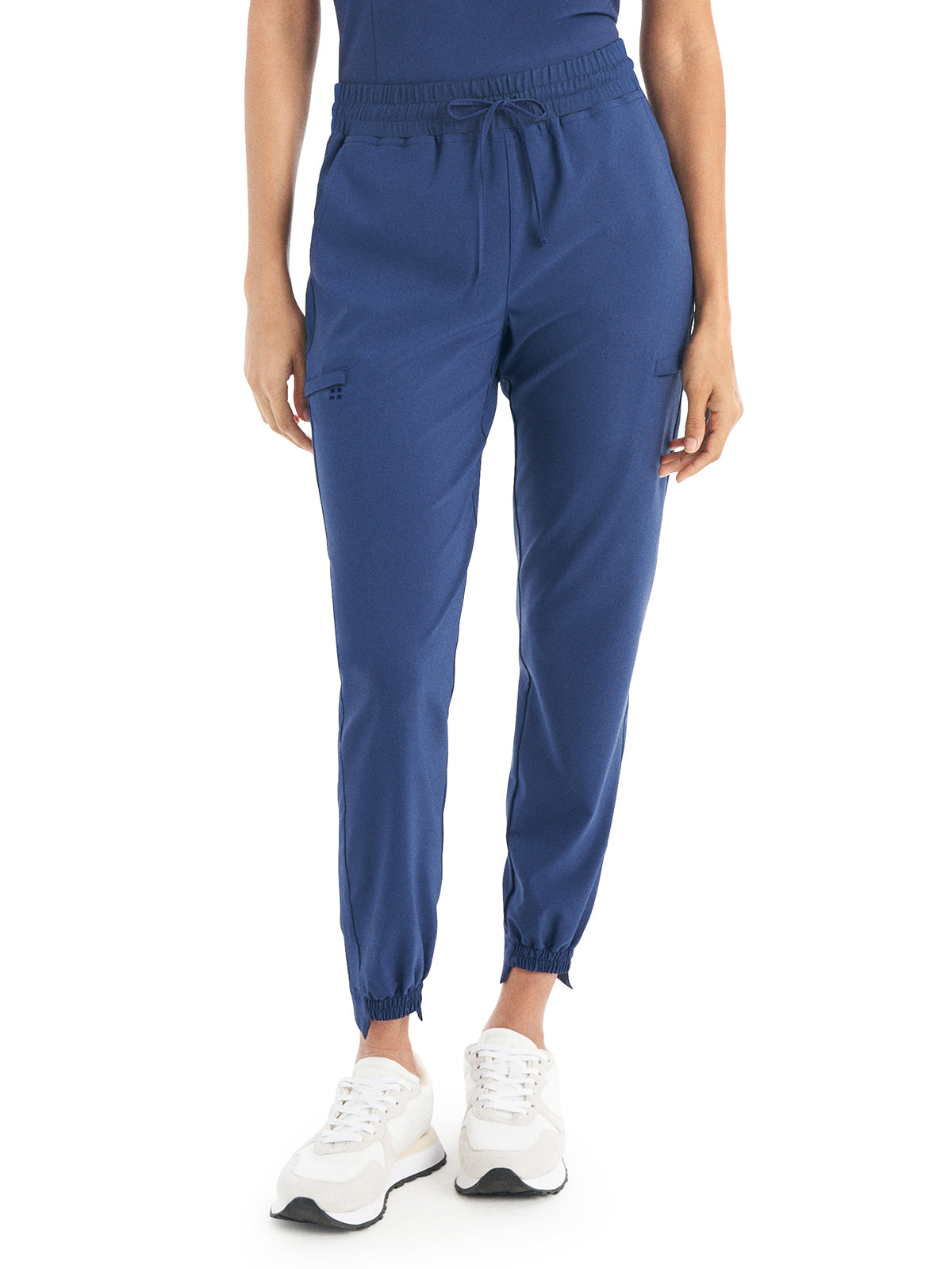 Women's Six-Pocket Hi-Low Leg Cuffs Jogger Pant - WB415 - Navy