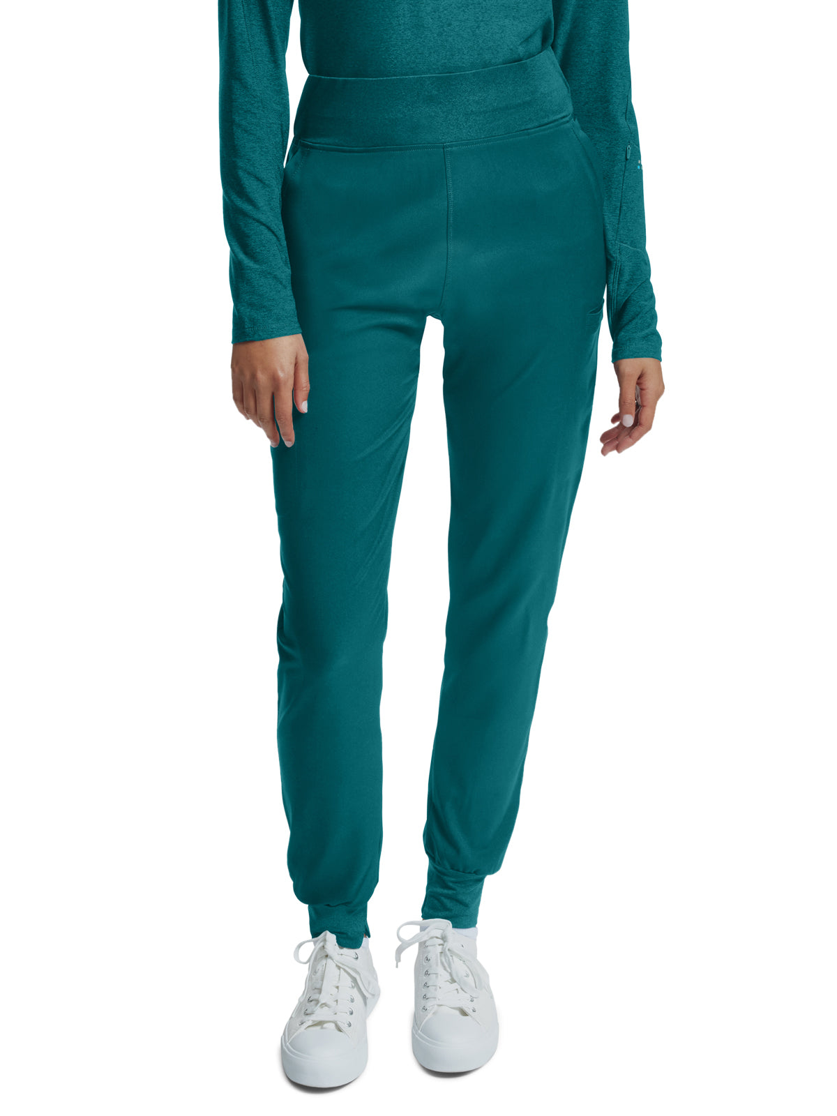 Women's Six-Pocket Knitted Waistband Jogger Pant - WB420 - Caribbean