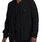 Men's Three-Pocket Mock Neck Knit Cuffs Jacket - WJ705 - Black