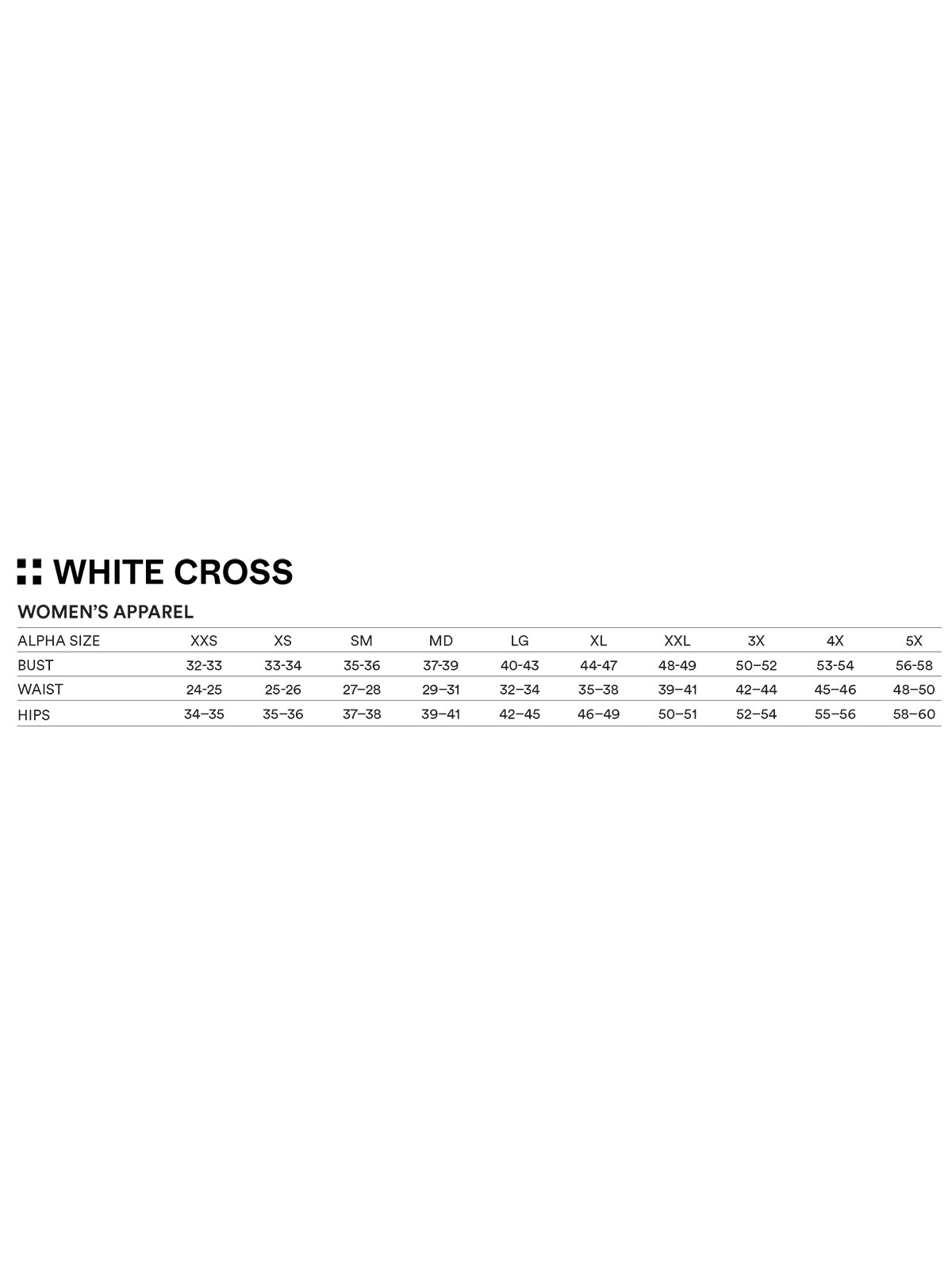 SIZECHART