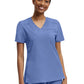 Women's Two-Pocket Knit Collar V-Neck Top - WT119 - Ceil