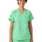Women's Two-Pocket Knit Collar V-Neck Top - WT119 - Mint Julep
