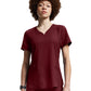 Women's Three-Pocket Curved V-Neckline Top - WT121 - Wine