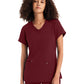 Women's Three-Pocket V-Neck Top - WT127 - Wine