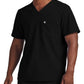 Men's Two-Pocket Fluid Resistant V-Neck Top - WT131 - Black