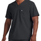 Men's Two-Pocket Fluid Resistant V-Neck Top - WT131 - Pewter