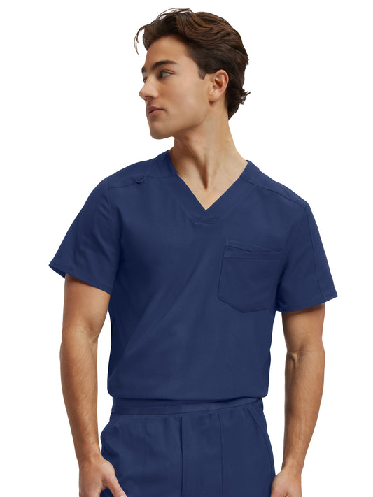 Men's Two-Pocket Tuck-In V-Neckline Top - WT150 - Navy