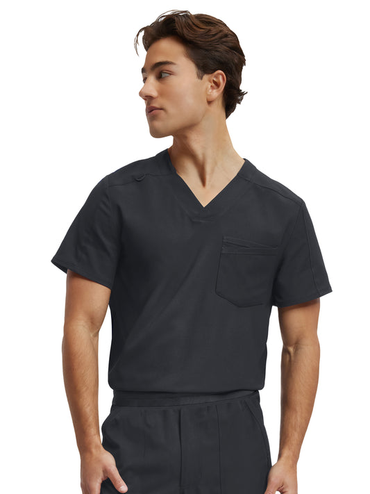 Men's Two-Pocket Tuck-In V-Neckline Top - WT150 - Pewter