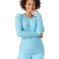 Women's Shirttail Hemline Underscrub Tee - WT311 - Heather Island Blue