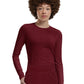Women's Shirttail Hemline Underscrub Tee - WT311 - Heather Wine